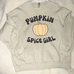 Pumpkin Spice Girl Graphic Crewneck Sweatshirt
